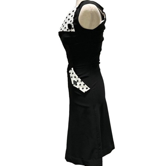Tatyana Adrift Bettie Page S Wiggle Dress 50s Polka Dot Pinup Girl Rockabilly - Picture 4 of 14